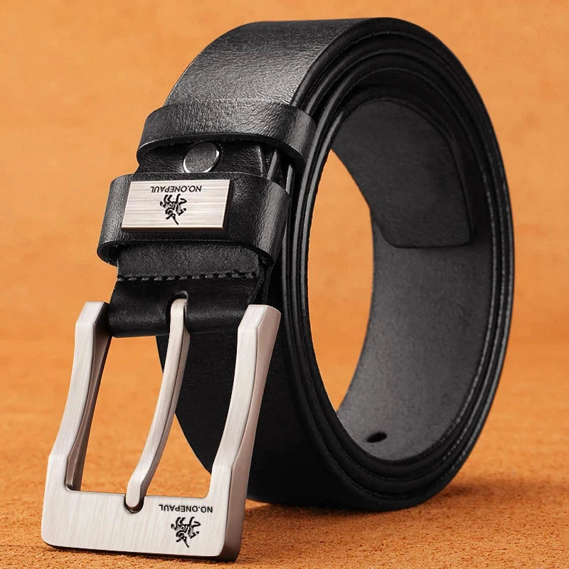 Men’s Leather Jeans Belt – High-Quality Buckle Casual & Business Style