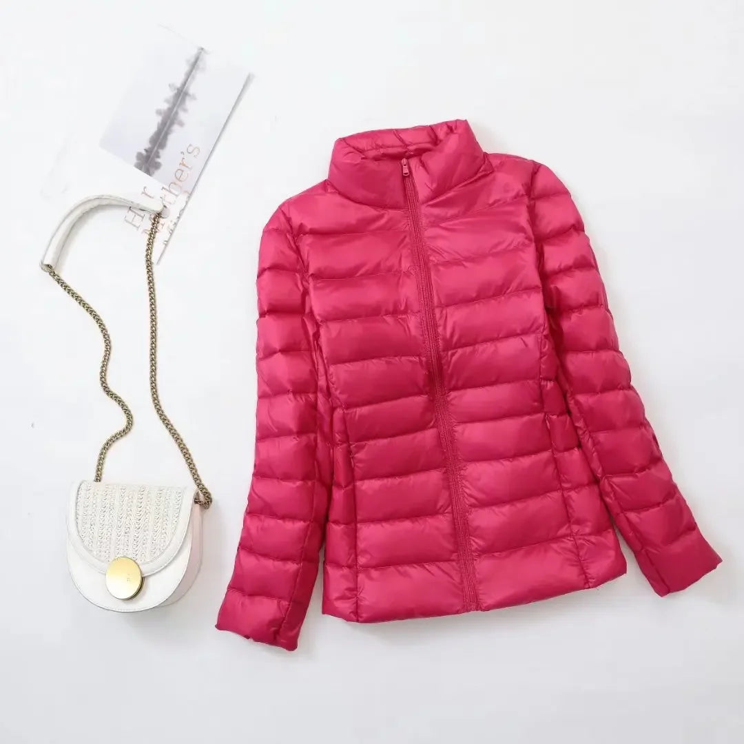 Plus Size Women’s Light Down Jacket – Warm & Slim Winter Coat