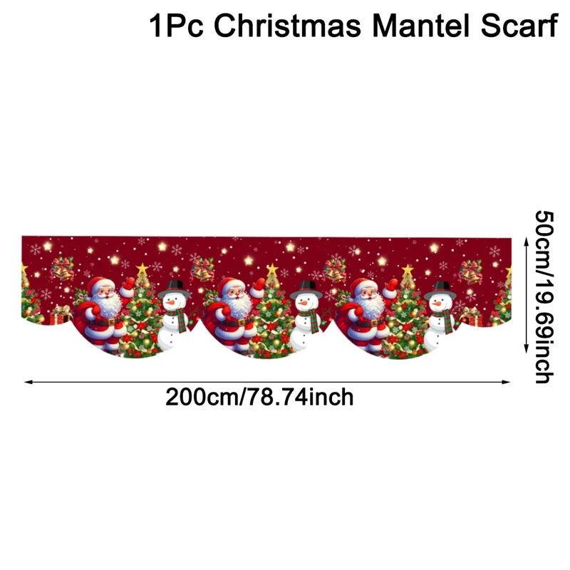 Christmas fireplace scarf to make your home more special