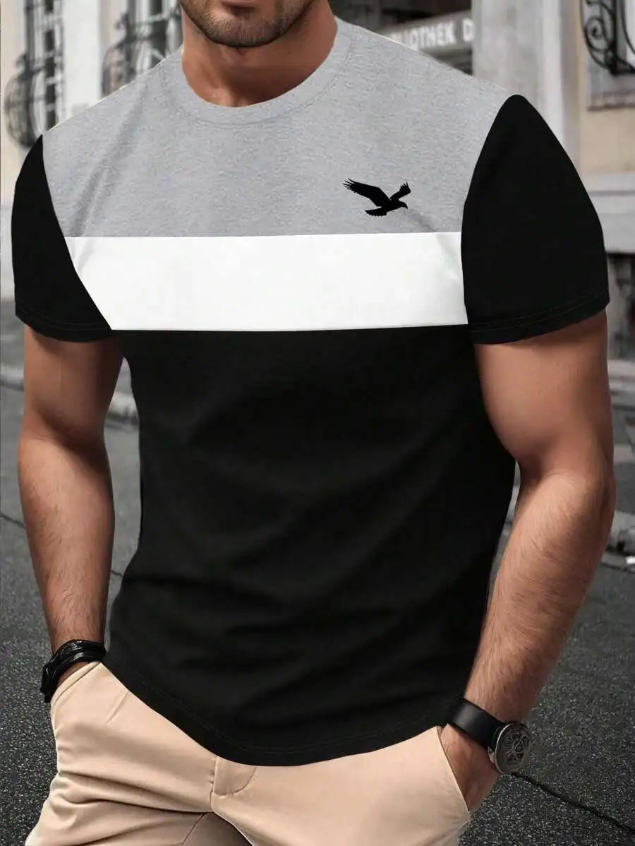 Summer Men's Striped T-Shirt – Trendy Streetwear Loose Fit