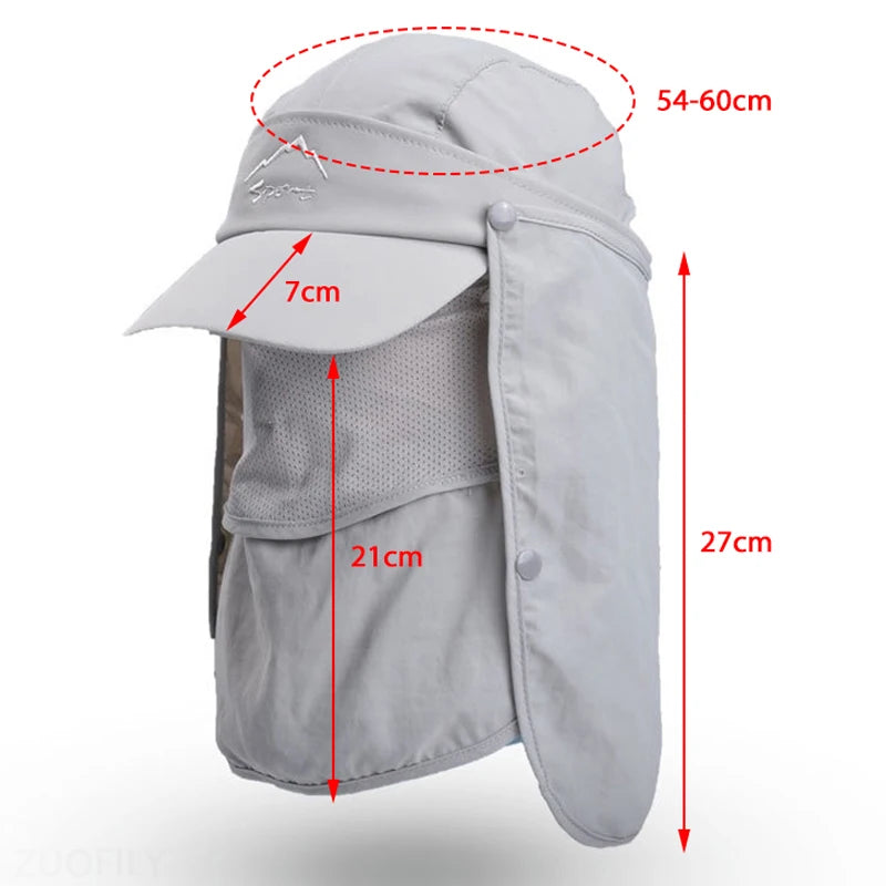 Multifunctional Summer Anti-UV Sunscreen Hat with Neck Protection