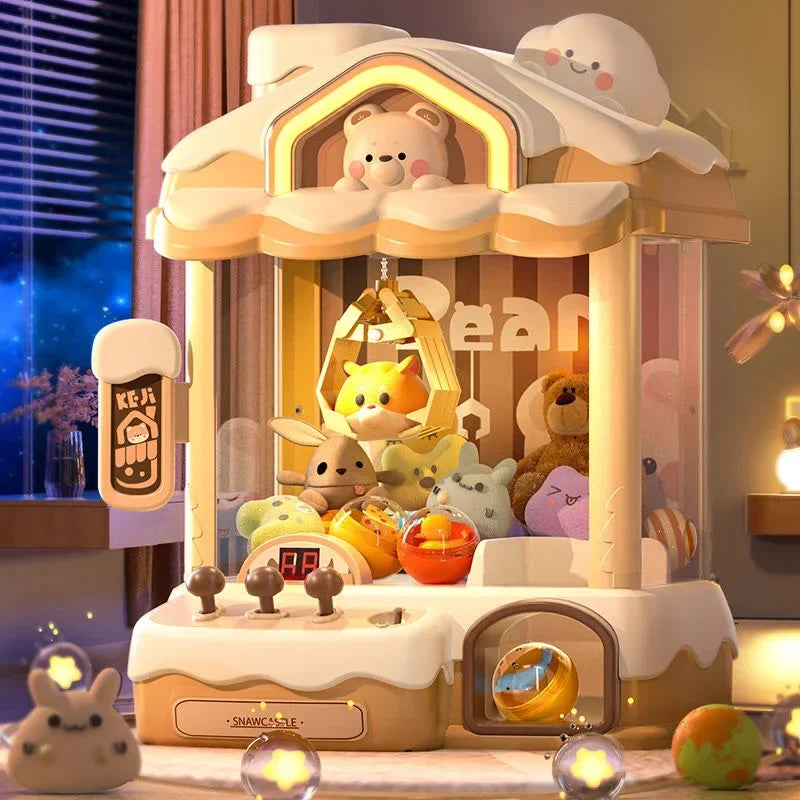 Mini Automatic Claw Machine, Little Rabbit Snow House Doll Machine