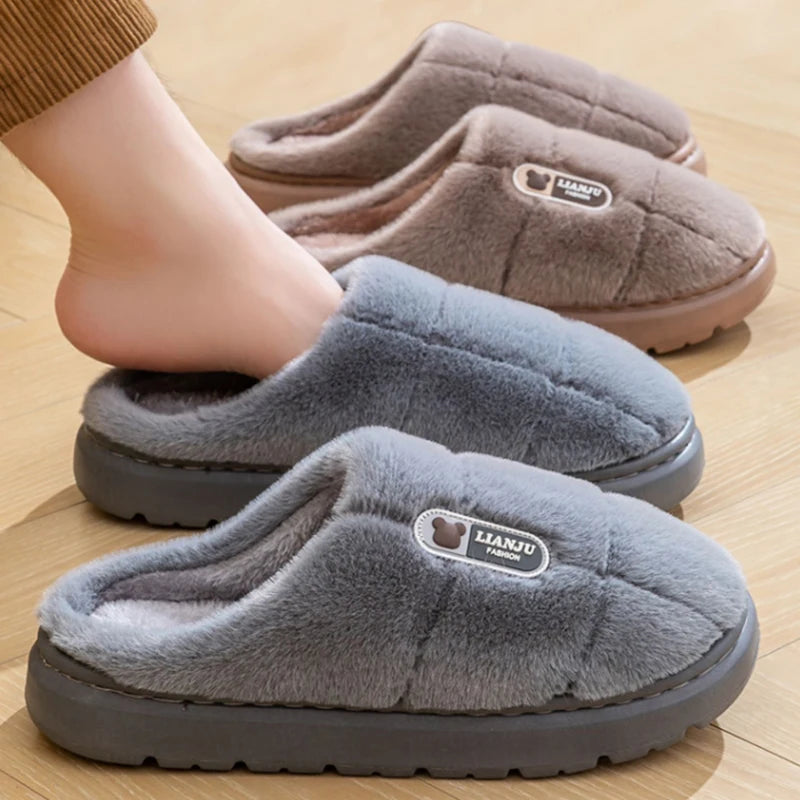 Women's Winter Slippers Warm Thick Sole Warm Non-Slip Plush