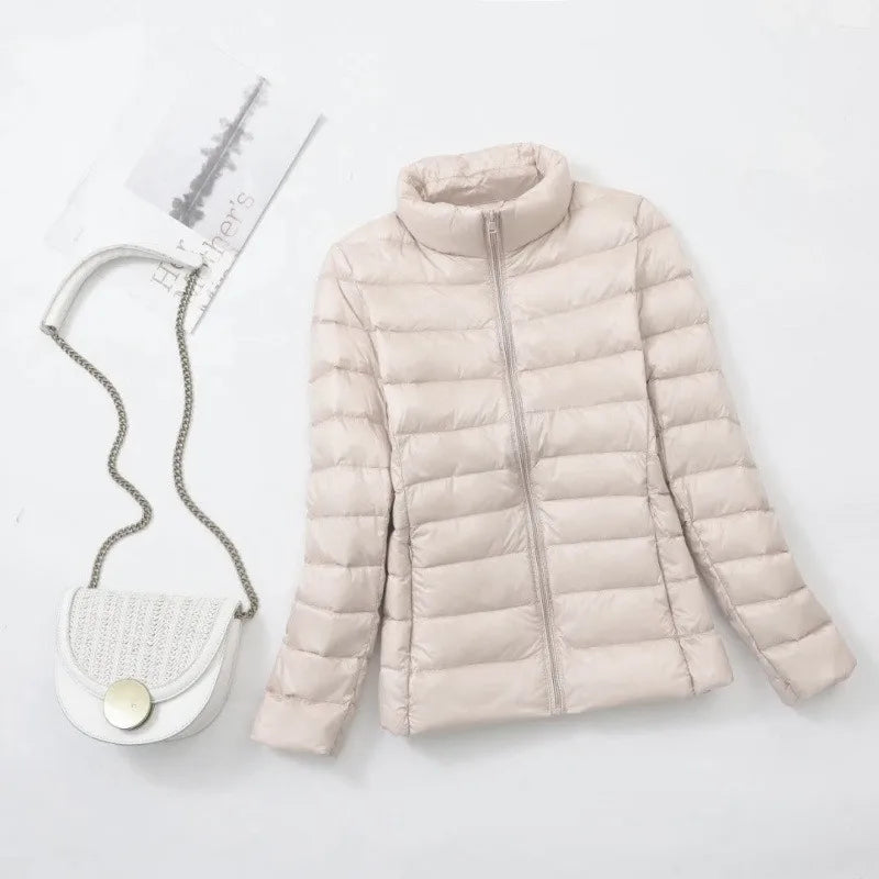 Plus Size Women’s Light Down Jacket – Warm & Slim Winter Coat