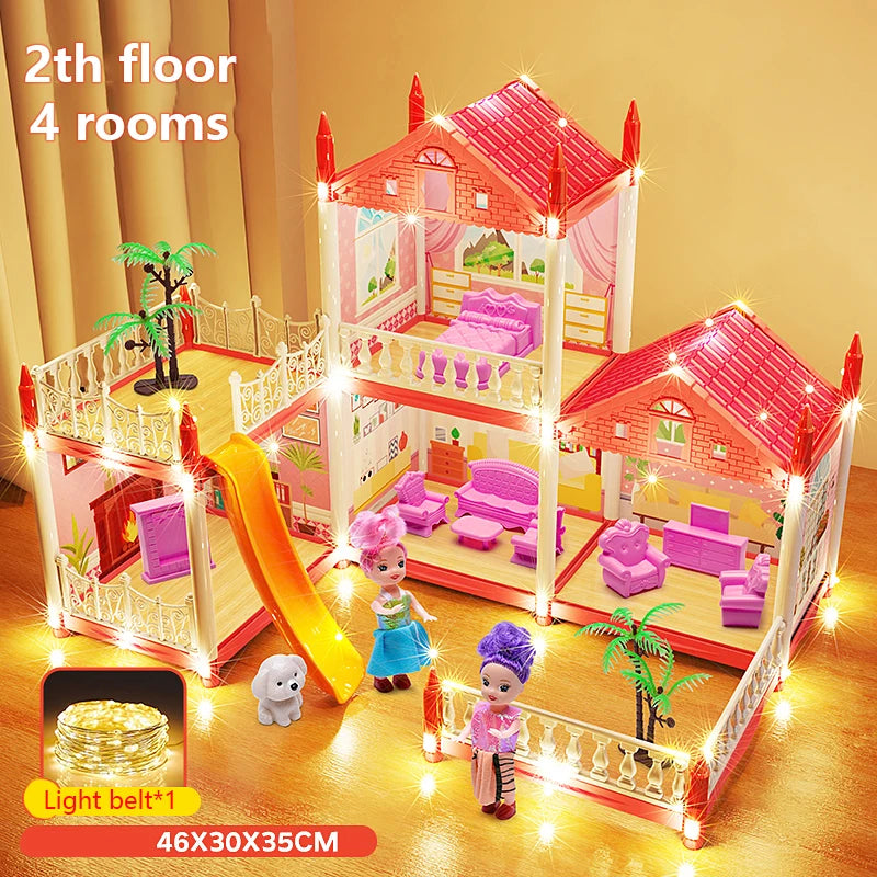 Children's Princess Castle with LED Lights