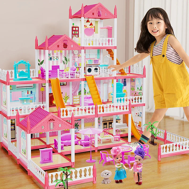 Children's Princess Castle with LED Lights