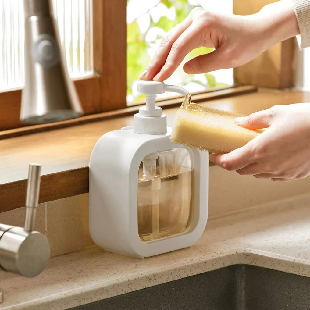 Large-Capacity Transparent Soap Dispenser – Travel, Kitchen & Bathroom Bottle