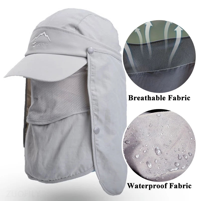 Multifunctional Summer Anti-UV Sunscreen Hat with Neck Protection