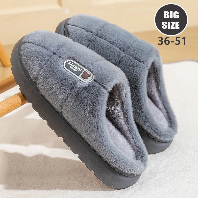 Women's Winter Slippers Warm Thick Sole Warm Non-Slip Plush