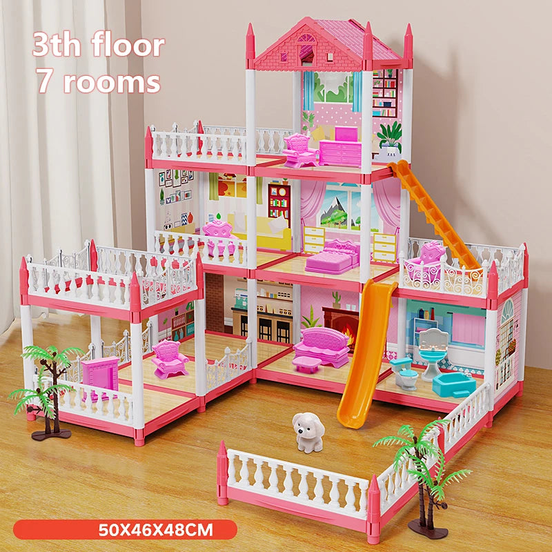 Children's Princess Castle with LED Lights