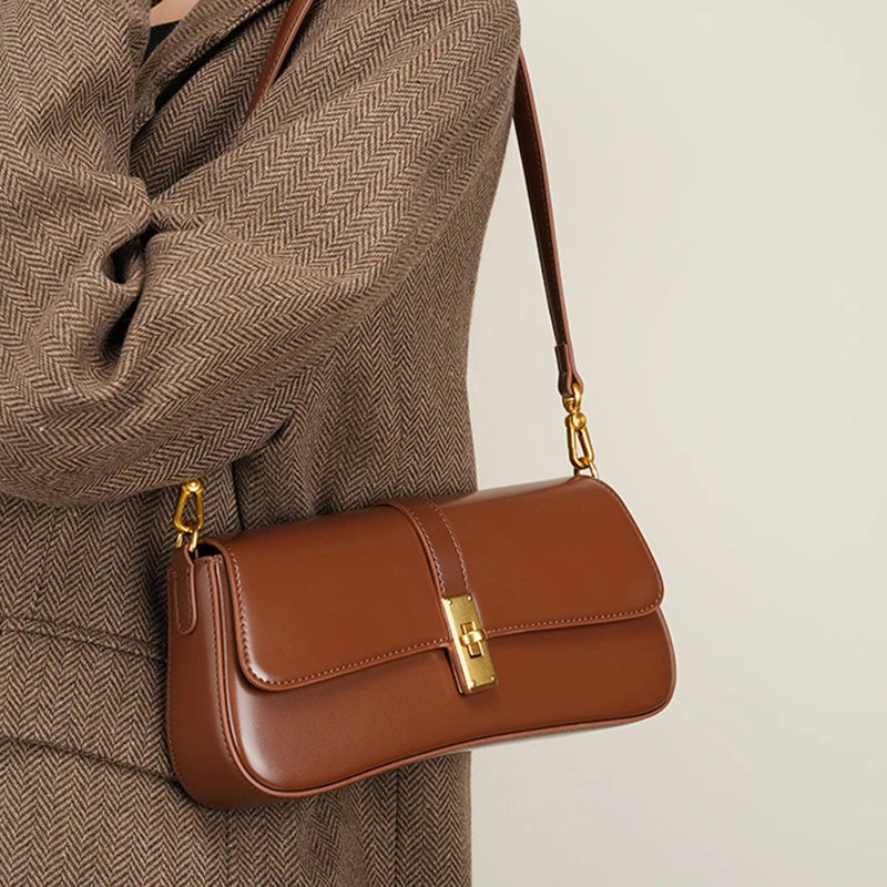 Luxury High Quality Genuine Leather Women's Shoulder Bag
