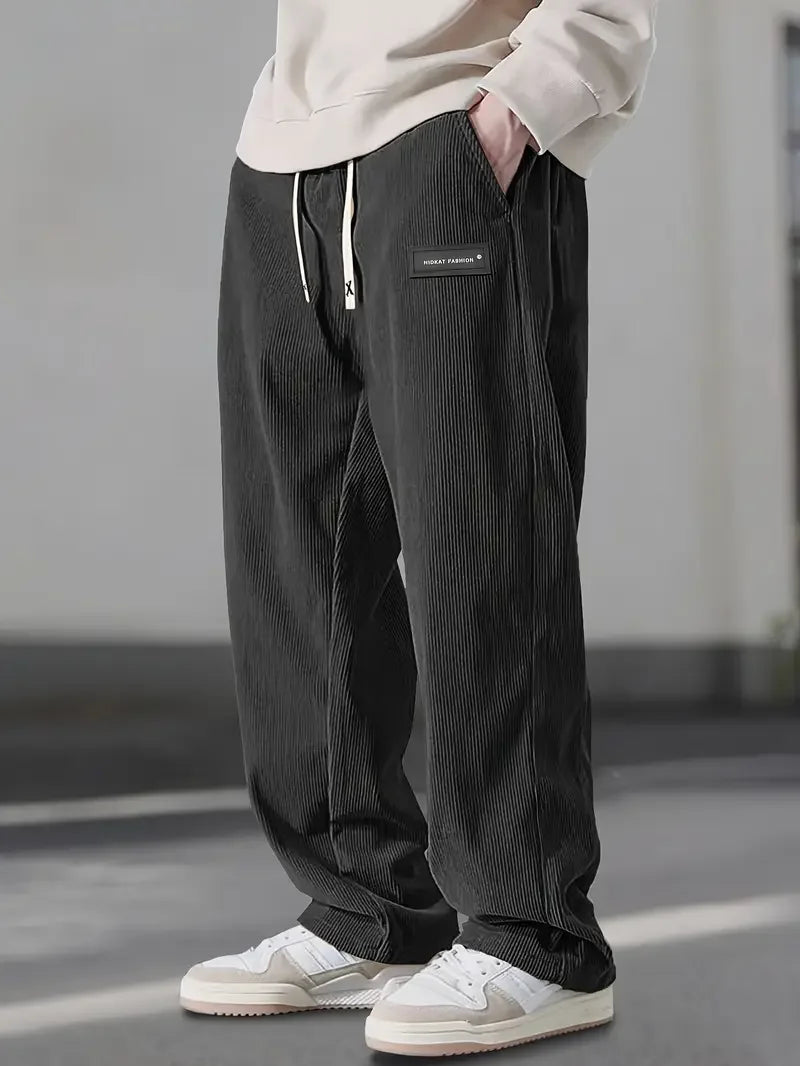Men's stylish velvet cargo pants