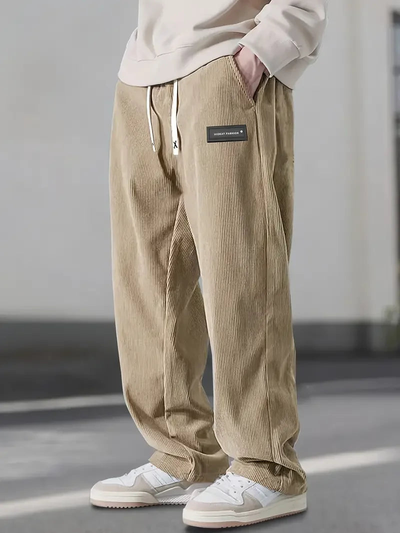 Men's stylish velvet cargo pants