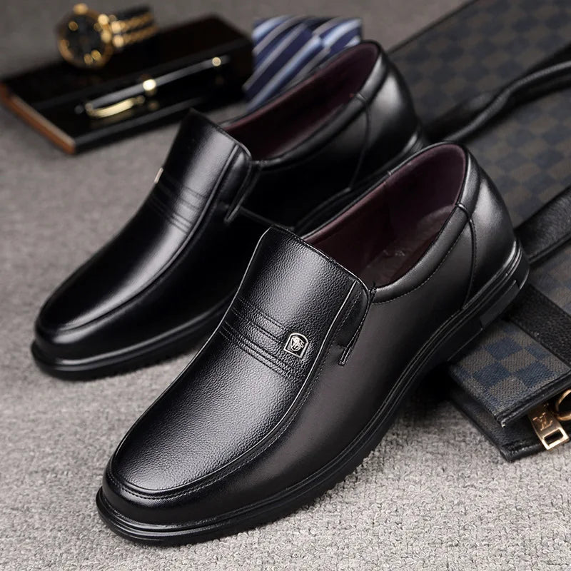 Men's Formal and Elegant Breathable Leather Slip-on Shoes