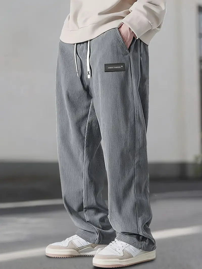 Men's stylish velvet cargo pants
