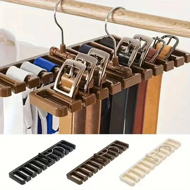 Rotating Tie & Belt Hanger – Multifunctional Closet Organizer Rack