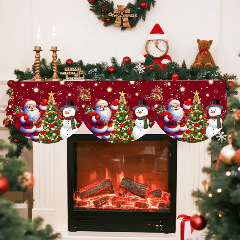 Christmas fireplace scarf to make your home more special