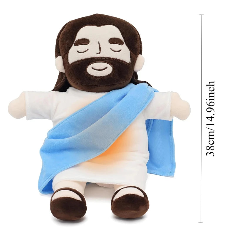 Jesus Plush Doll with Soft Breathing and Children's Music