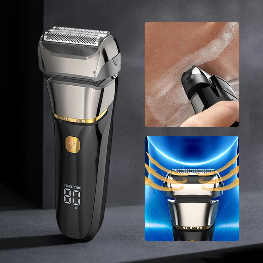 Rechargeable Aluminum Men's Electric Shaver