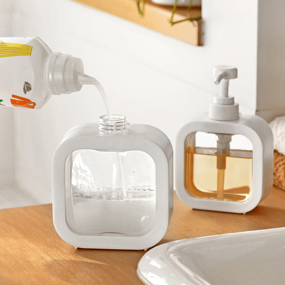 Large-Capacity Transparent Soap Dispenser – Travel, Kitchen & Bathroom Bottle