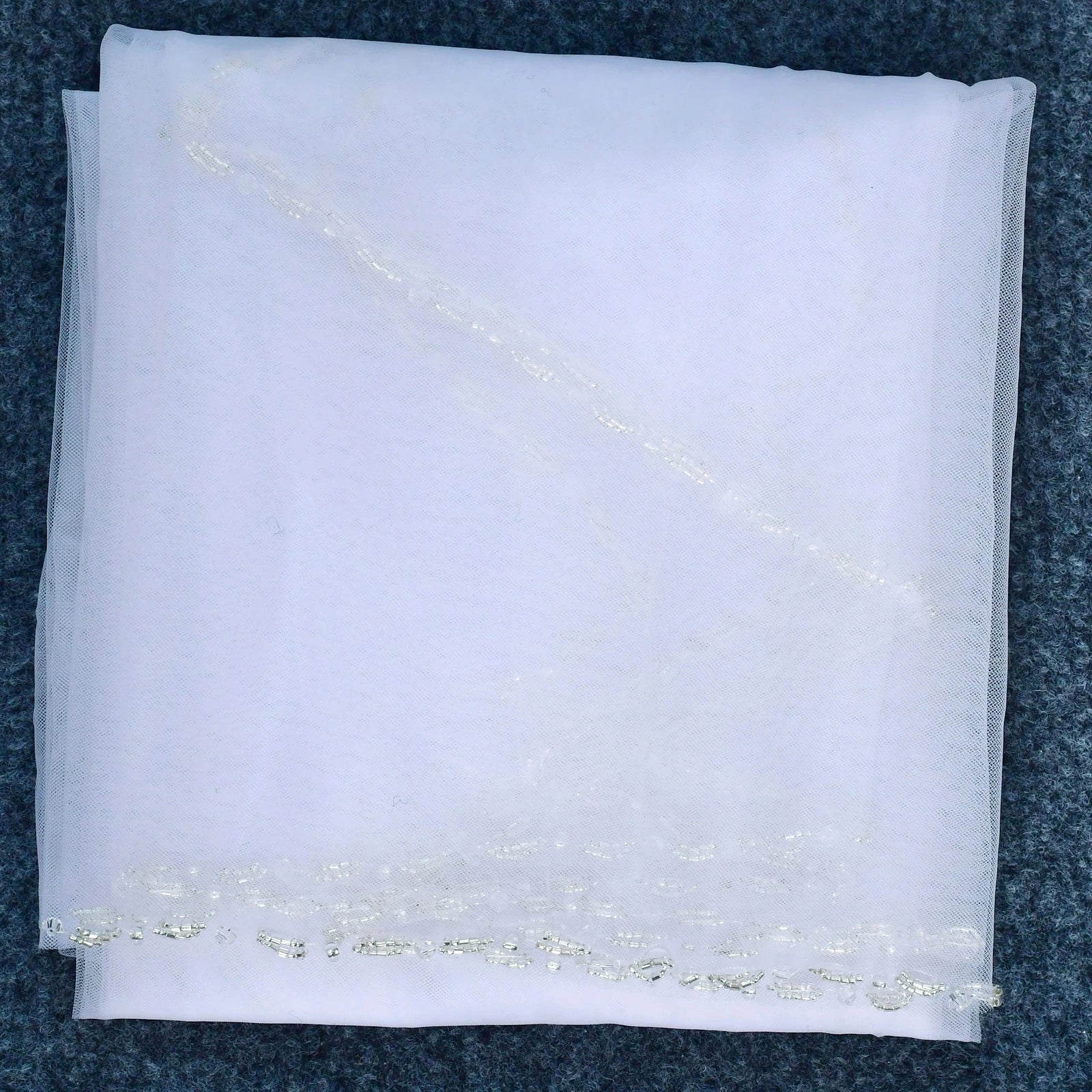 Luxury Organza Crystal Wedding Bridal Veil with Rhinestone Edge