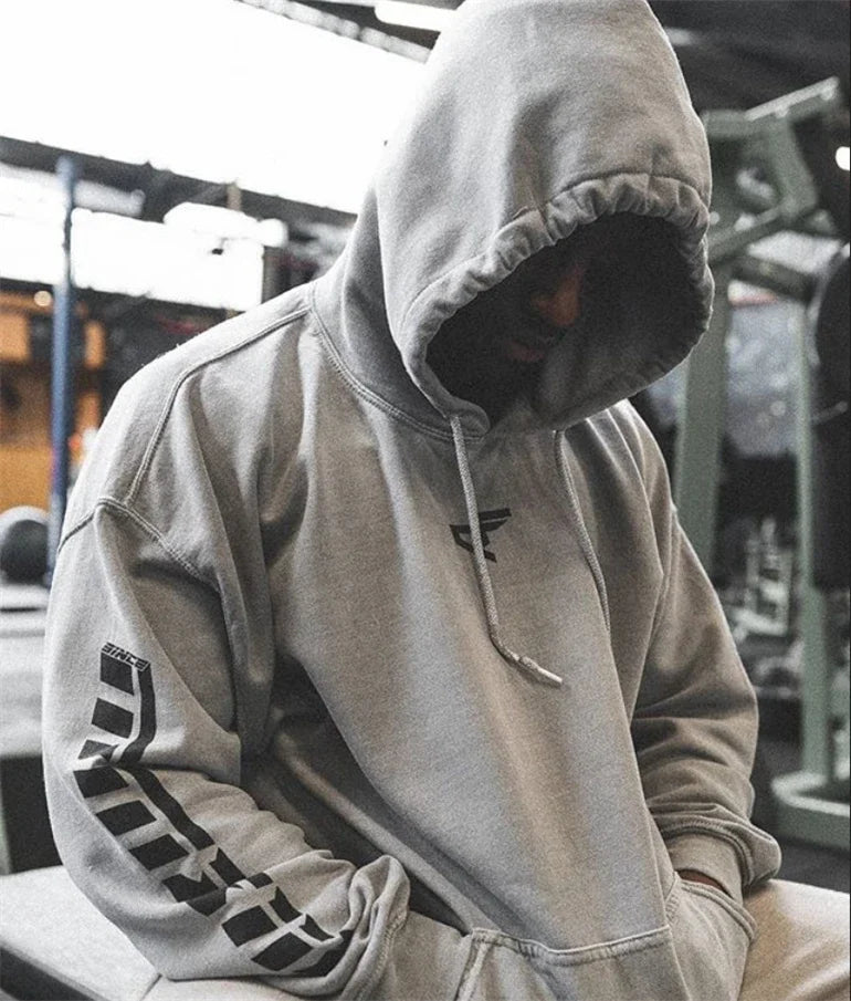 Men’s Cotton Hooded Sweatshirt – Casual Gym & Fitness Hoodie