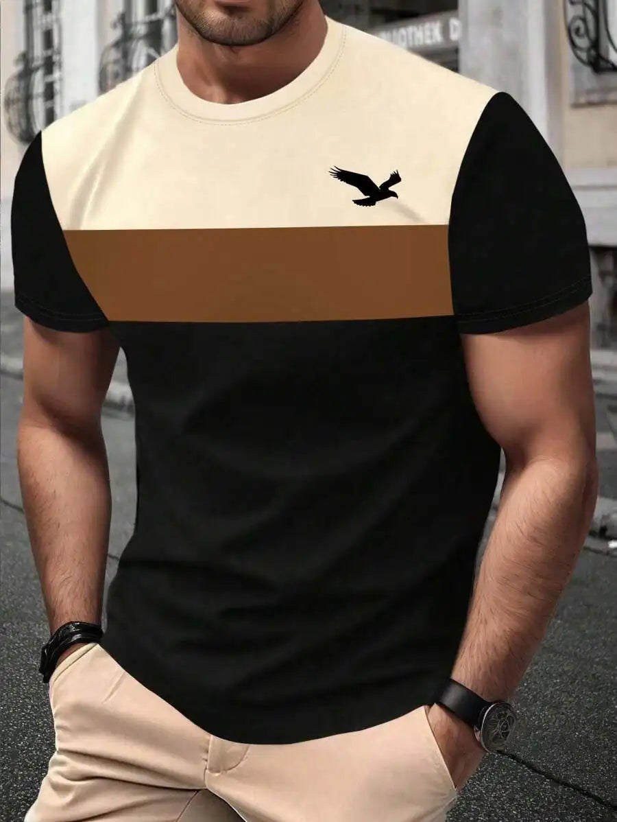 Summer Men's Striped T-Shirt – Trendy Streetwear Loose Fit