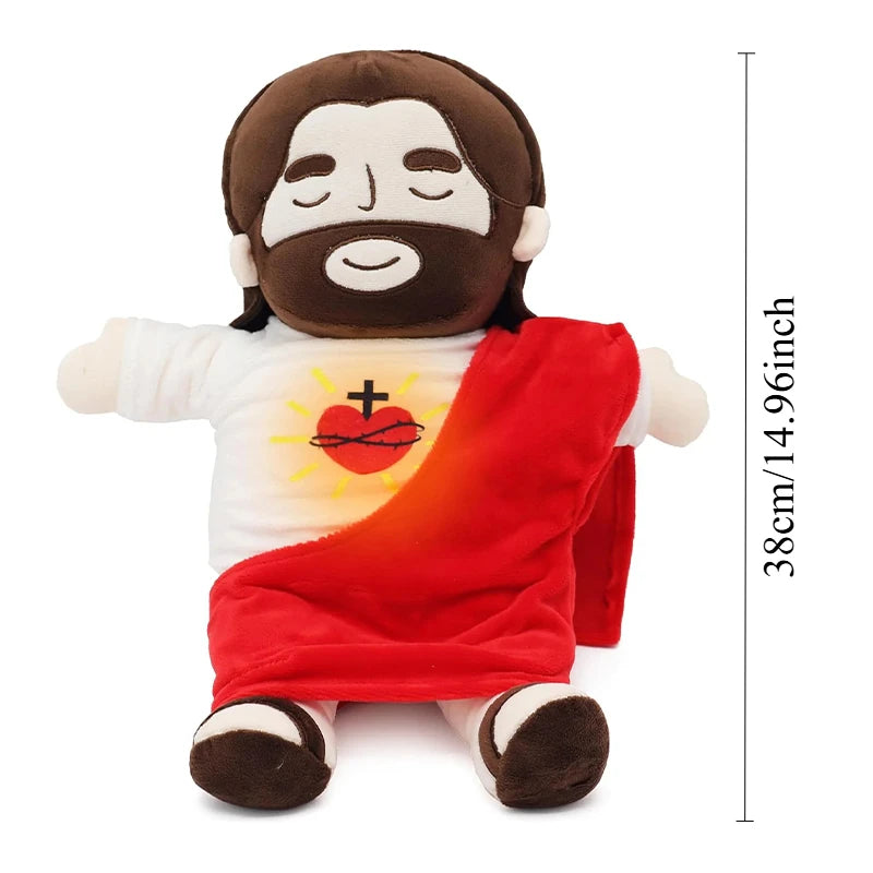 Jesus Plush Doll with Soft Breathing and Children's Music