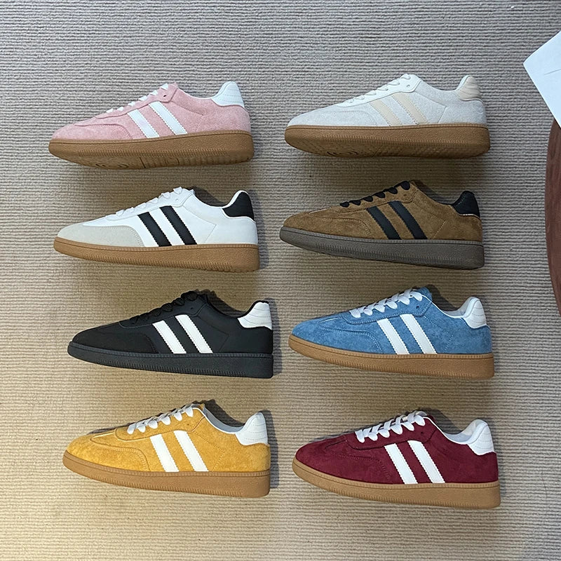 Women's Fashion Sneakers – Modern Vulcanized Sneakers with Laces