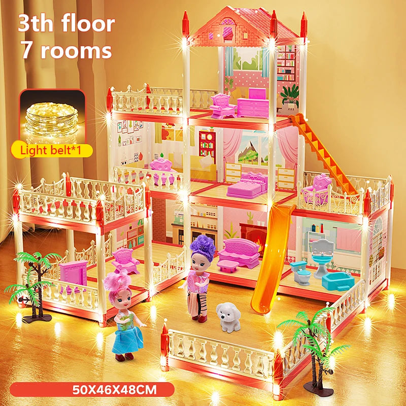 Children's Princess Castle with LED Lights