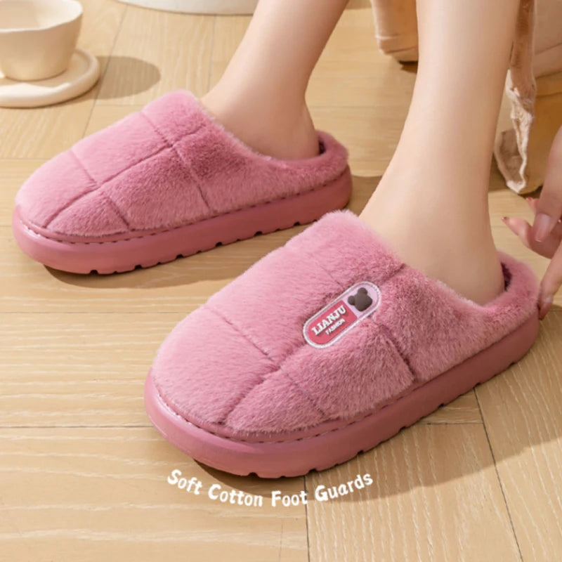 Women's Winter Slippers Warm Thick Sole Warm Non-Slip Plush