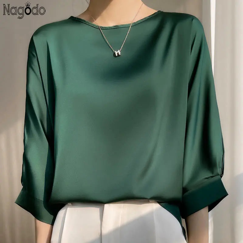 Women's Blouse for Ladies - Casual Satin for Summer