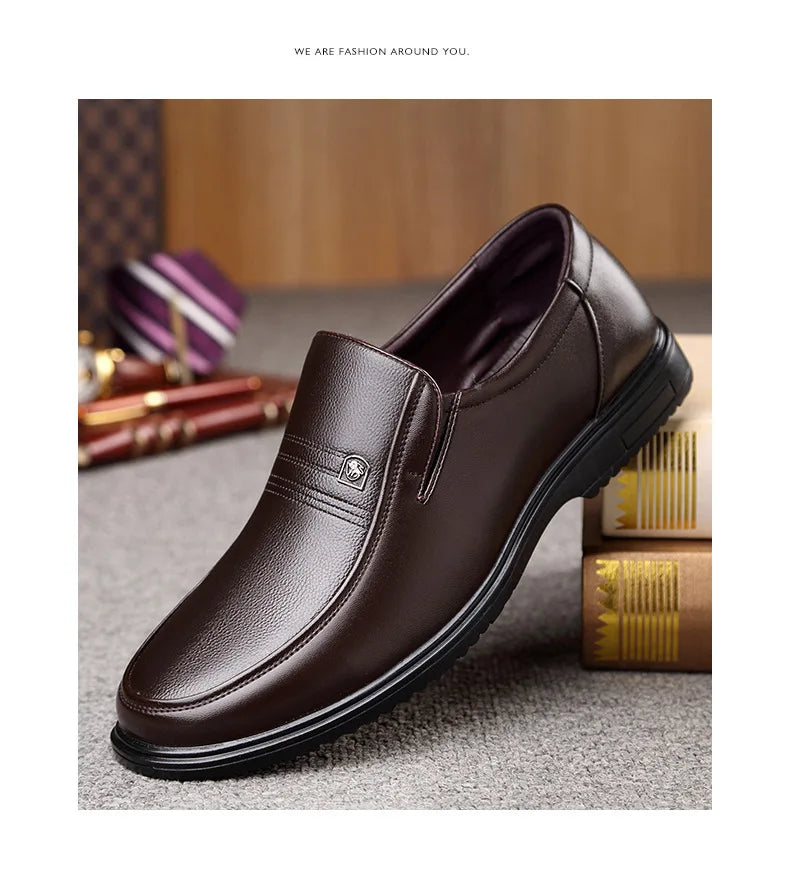 Men's Formal and Elegant Breathable Leather Slip-on Shoes