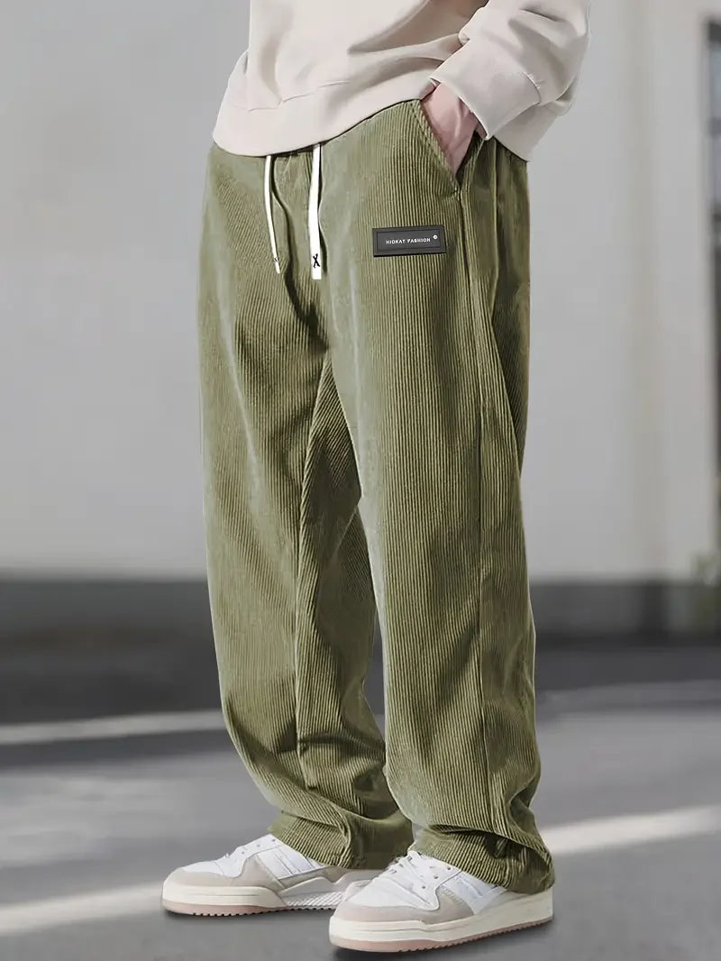 Men's stylish velvet cargo pants