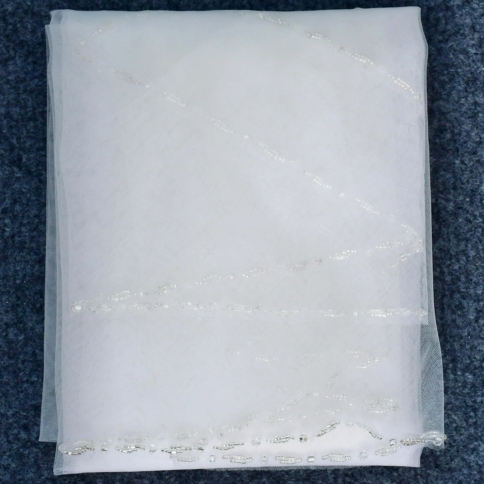 Luxury Organza Crystal Wedding Bridal Veil with Rhinestone Edge