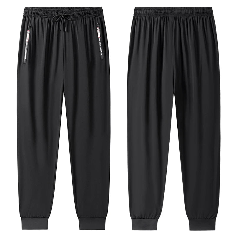 Men's lightweight, stretchy, quick-drying sports pants with zipper pockets