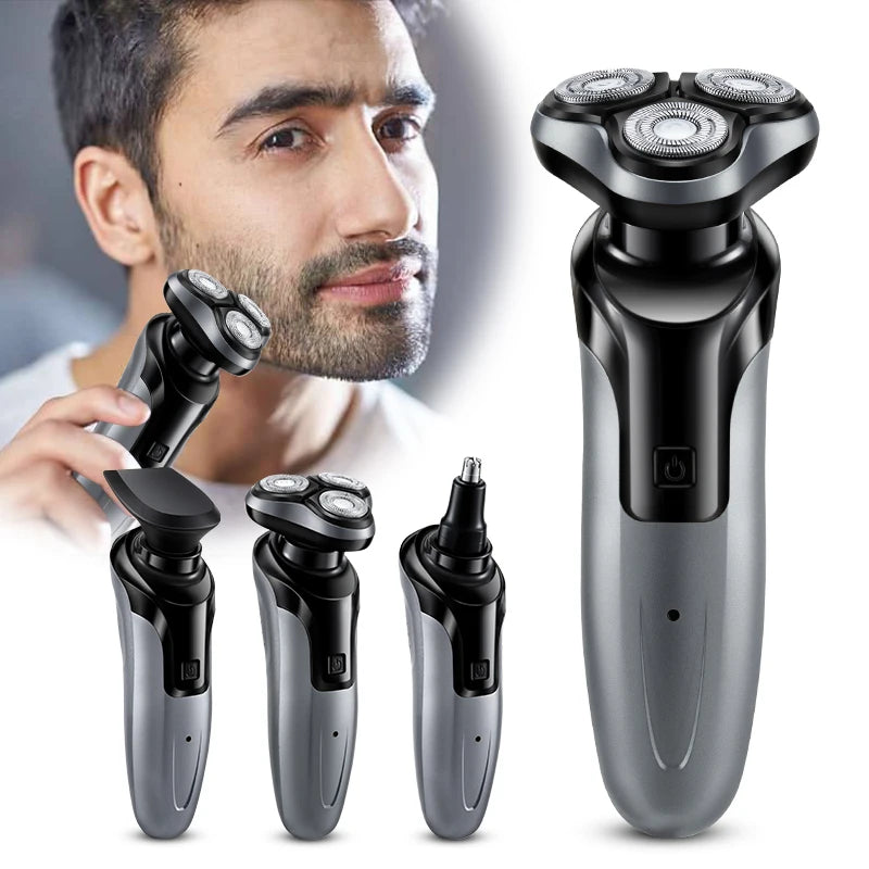 3-in-1 Rechargeable Portable Electric Shaver for Men