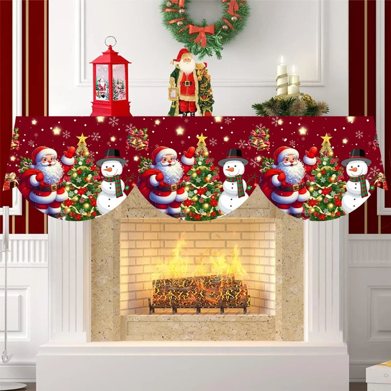 Christmas fireplace scarf to make your home more special