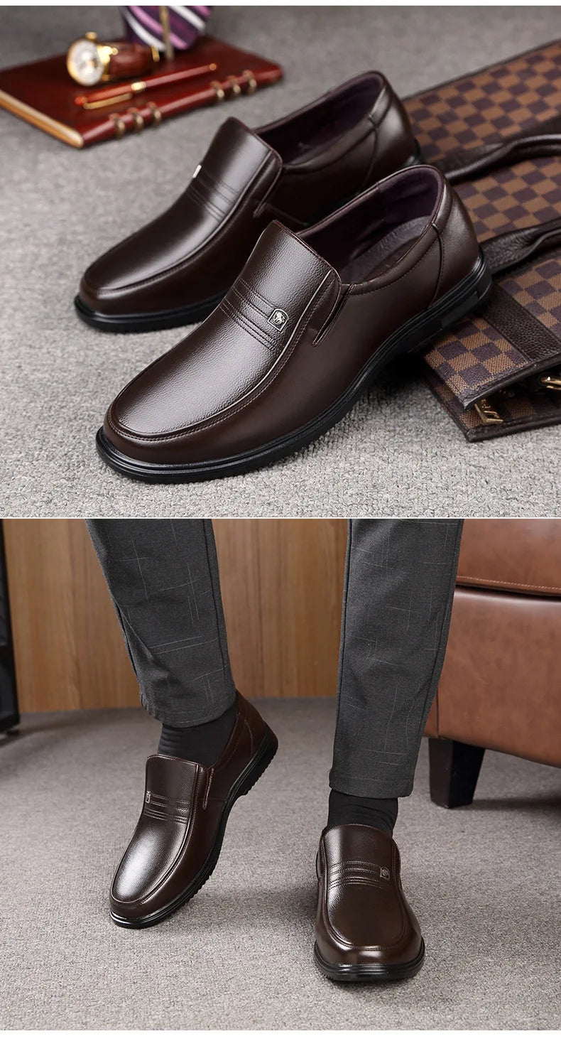 Men's Formal and Elegant Breathable Leather Slip-on Shoes