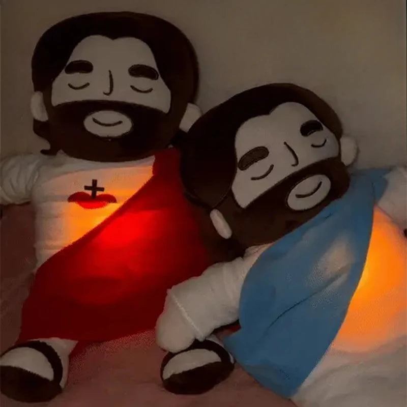 Jesus Plush Doll with Soft Breathing and Children's Music