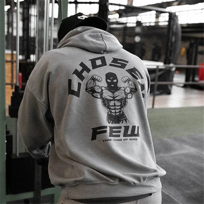 Men’s Cotton Hooded Sweatshirt – Casual Gym & Fitness Hoodie