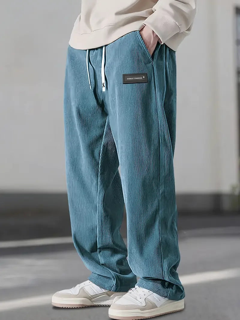 Men's stylish velvet cargo pants