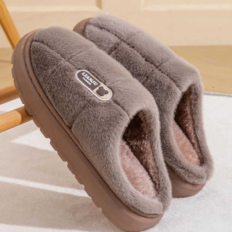 Women's Winter Slippers Warm Thick Sole Warm Non-Slip Plush
