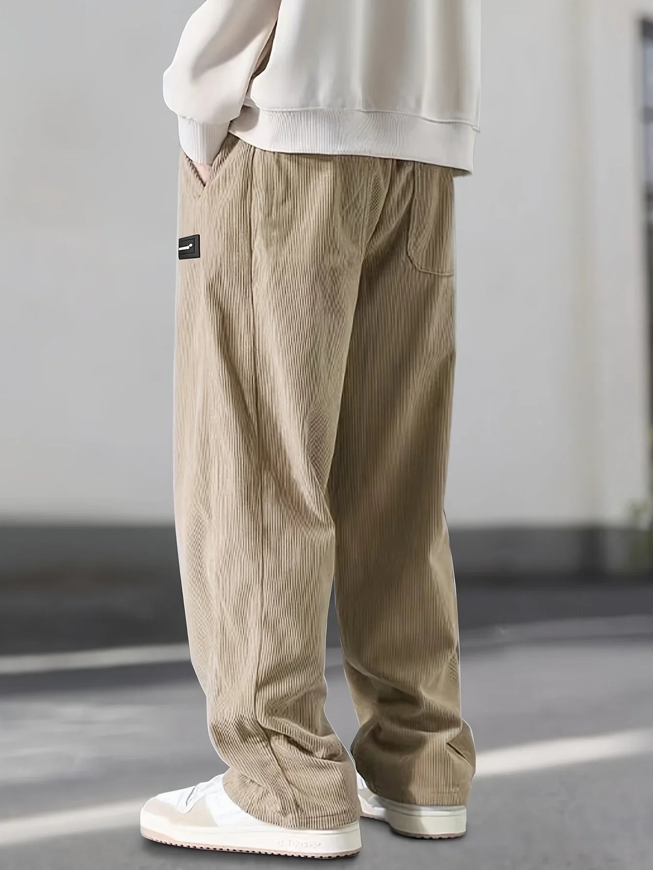 Men's stylish velvet cargo pants