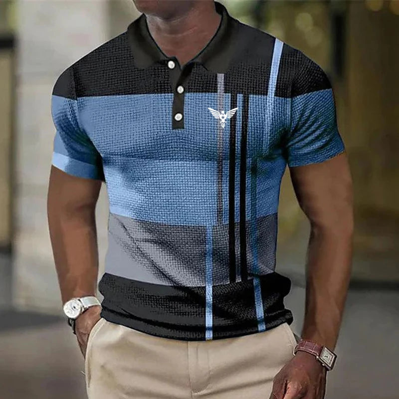 Men's Polo Shirt with Graphic Prints, Short Sleeve