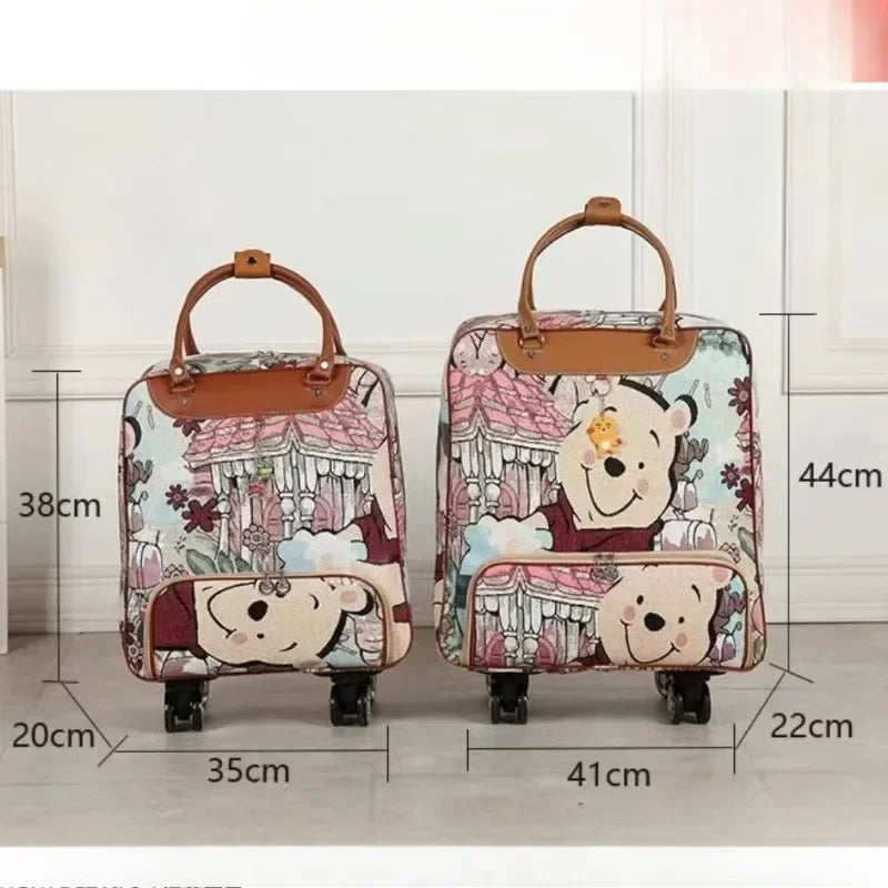 Retro Wheeled Suitcase for Travel and Business