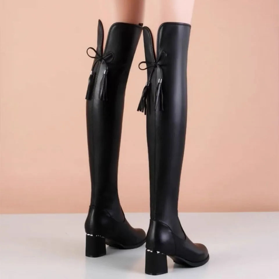 Women's Over-the-Knee Boots in Comfortable Eco-Leather