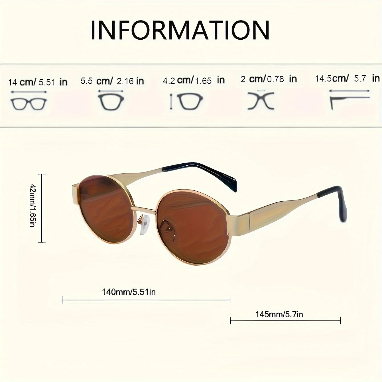 Oval Sunglasses for Women, Modern Metal Frame
