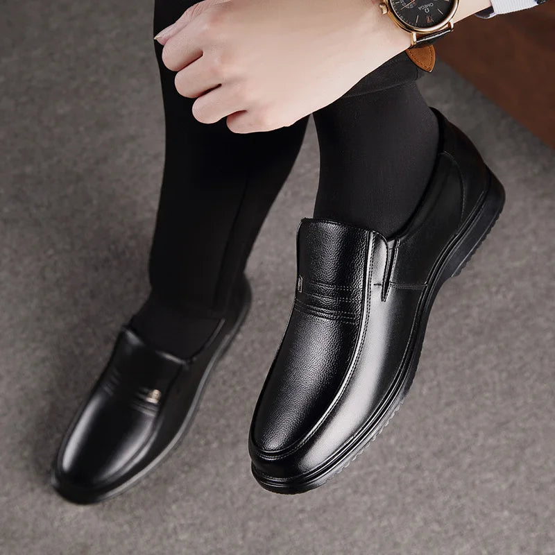 Men's Formal and Elegant Breathable Leather Slip-on Shoes